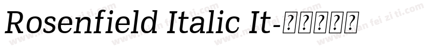Rosenfield Italic It字体转换